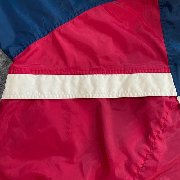 VINTAGE Woolrich Windbreaker Jacket Adult Small Red White Blue Hooded 90s VTG - Picture 11 of 16